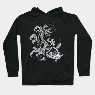 A short walk with a Japanese Koi Fish Hoodie